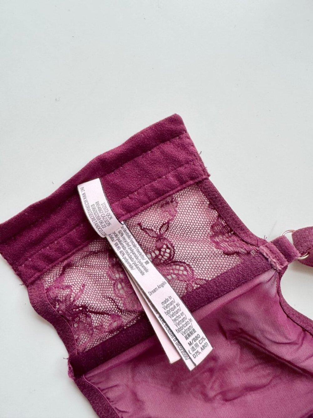 VICTORIA'S SECRET Peony Trellis Maroon Floral Lace Satin Bustier Top, Size M - Picture 14 of 15